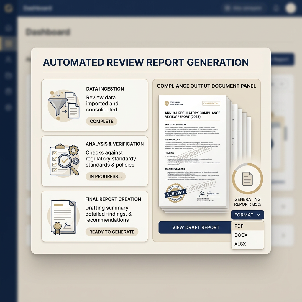 Report generation feature visual