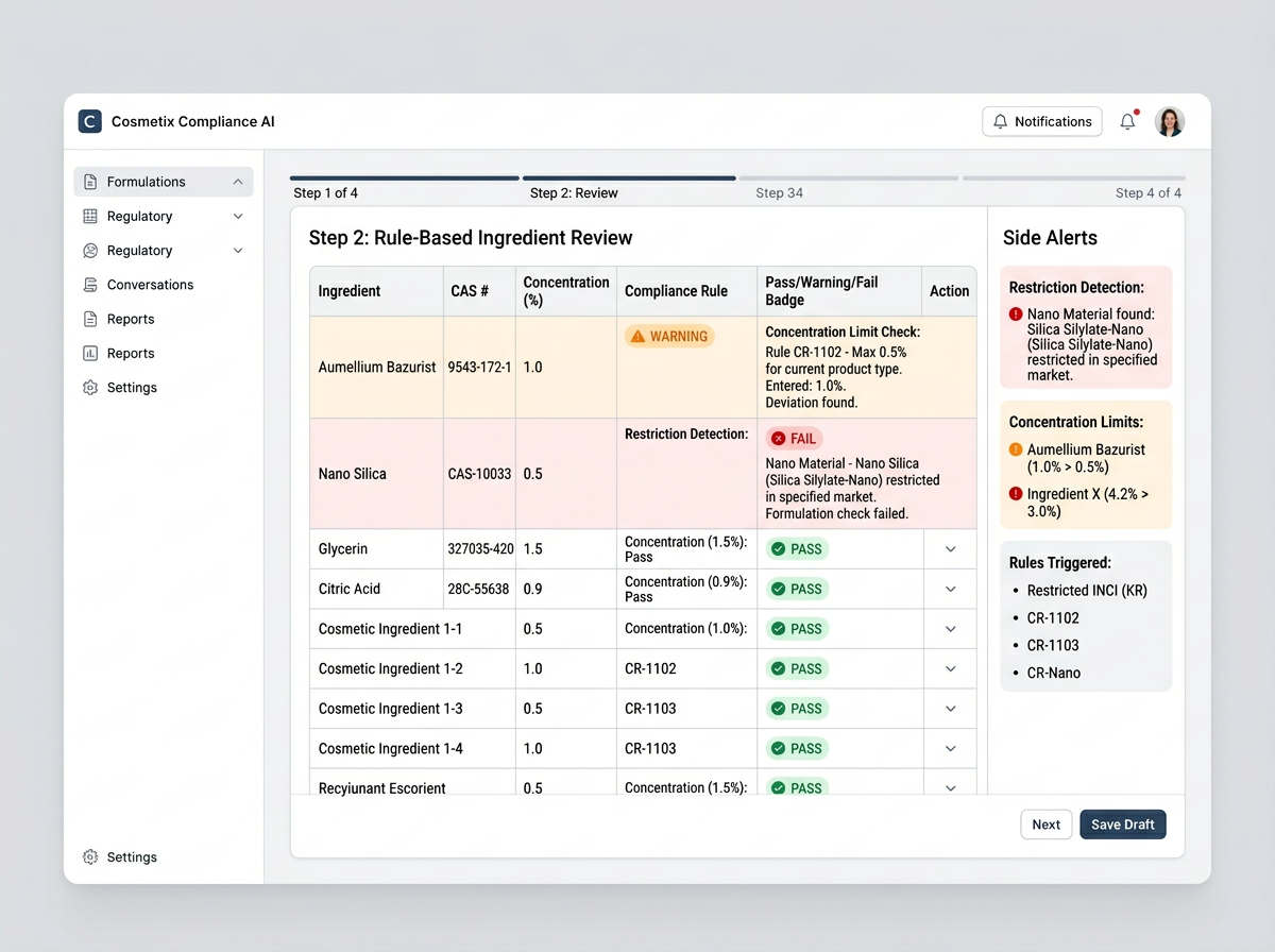 Rules based review workflow step